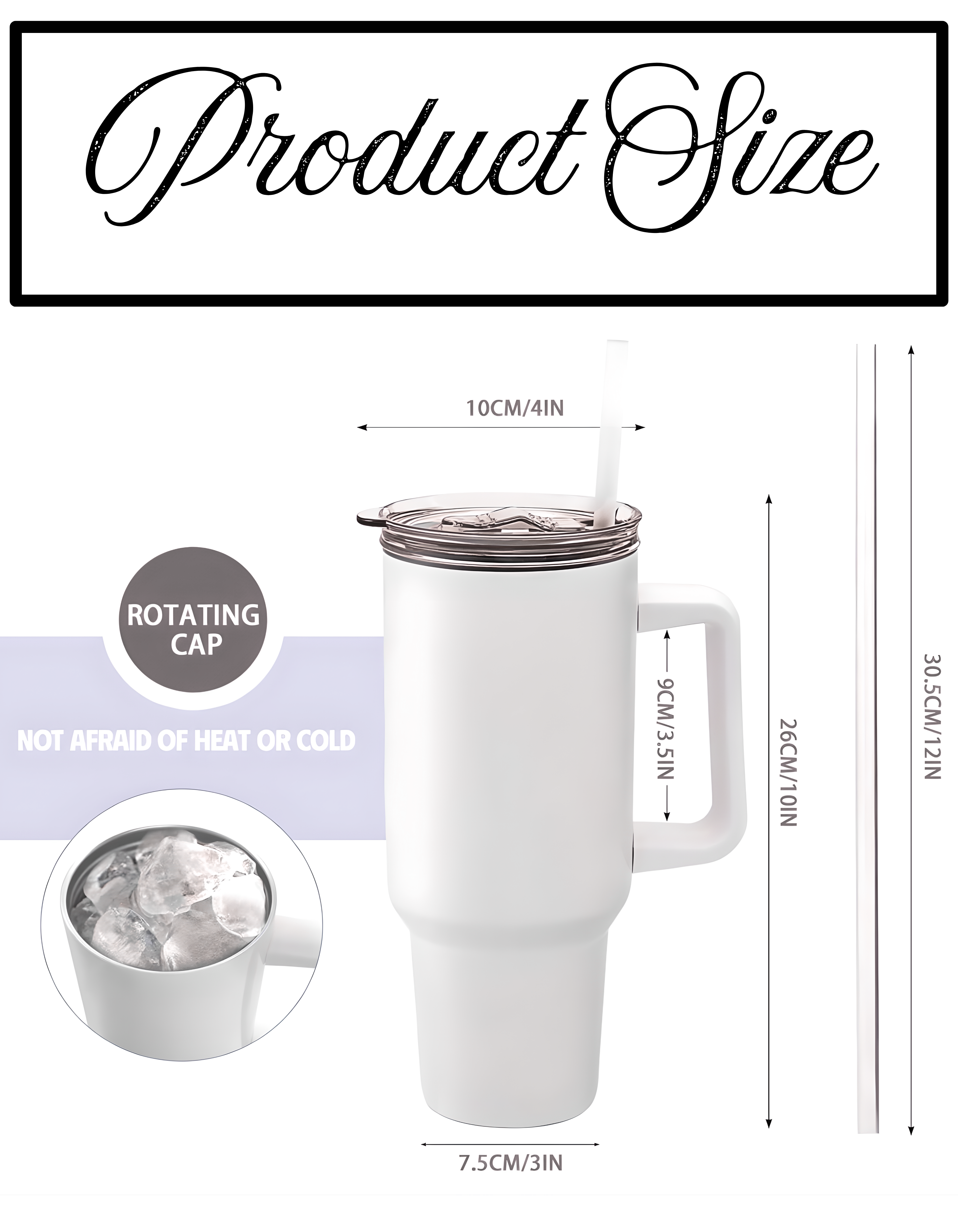 Custom Tumbler with Handle 40 oz